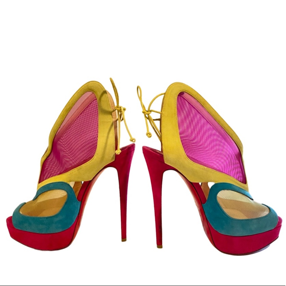 Christian Louboutin multi tie up heels